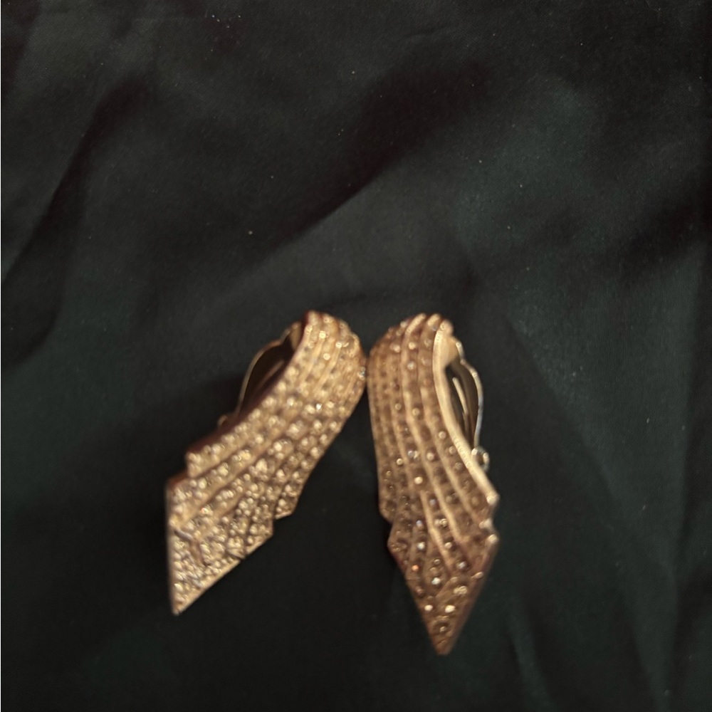 CAROLEE Silver Crystal Clip-On Earrings